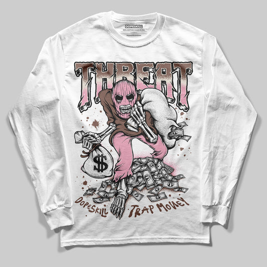 Adidas Campus 00s Dust Cargo Clear ‘Pink’ DopeSkill Long Sleeve T-Shirt Threat Graphic Streetwear - White