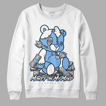 Jordan 9 Powder Blue DopeSkill Sweatshirt MOMM Bear Graphic Streetwear - White