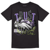 Jordan 4 Canyon Purple DopeSkill T-Shirt Trust No One Graphic Streetwear - Black