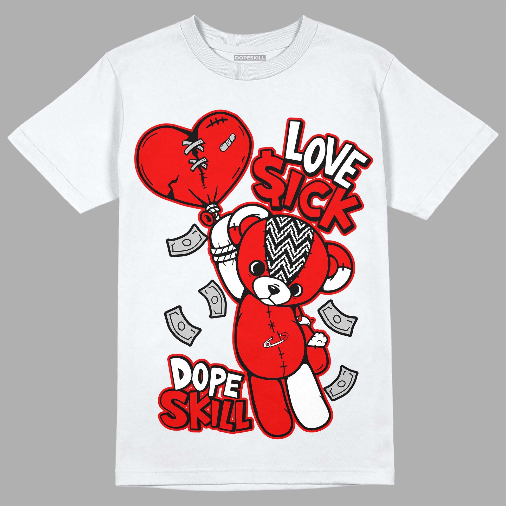 Jordan 12 “Cherry” DopeSkill T-Shirt Love Sick Graphic Streetwear - White