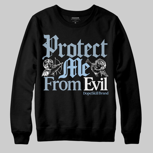 Jordan 40 “Blue Suede” DopeSkill Sweatshirt Protect Me From Evil Graphic Streetwear - Black