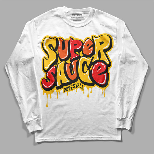 Yellow Sneakers DopeSkill Long Sleeve T-Shirt Super Sauce Graphic Streetwear - White