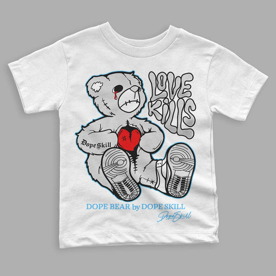 Dunk Low ‘Pure Platinum’ DopeSkill Toddler Kids T-shirt Love Kills Graphic Streetwear - White