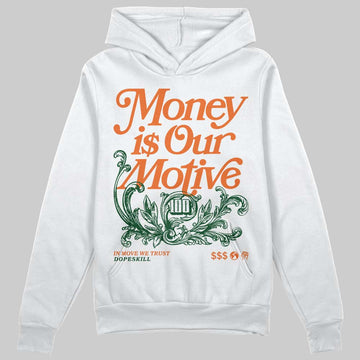 SoleFly x Air Jordan 3 “Fruits Of Our Labor” DopeSkill Hoodie Sweatshirt Money Is Our Motive Typo Graphic Streetwear - White