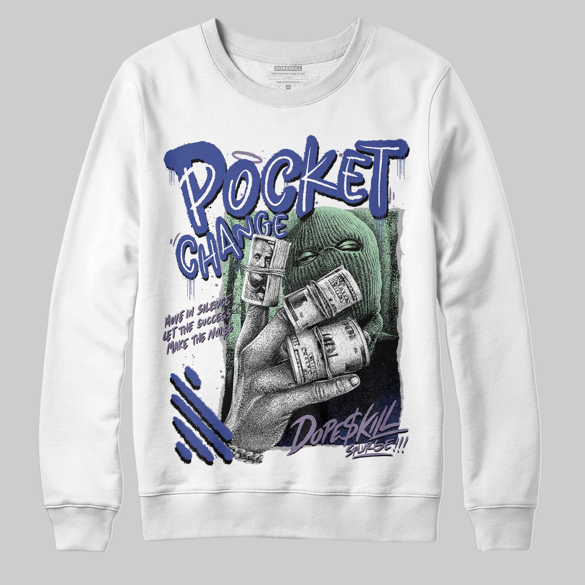 Jordan 1 Retro Low OG Zion Williamson Voodoo Alternate DopeSkill Sweatshirt Pocket Change Graphic Streetwear - White
