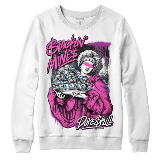 Jordan 4 GS “Hyper Violet” DopeSkill Sweatshirt Stackin Mines Graphic Streetwear - White