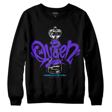 Jordan 6 “Aqua” DopeSkill Sweatshirt Queen Chess Graphic Streetwear - Black