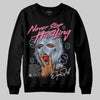 Jordan 3 GS “Cobalt Bliss” DopeSkill Sweatshirt Never Stop Hustling Graphic Streetwear - Black