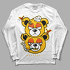 Yellow Sneakers DopeSkill Long Sleeve T-Shirt New Double Bear Graphic Streetwear - White