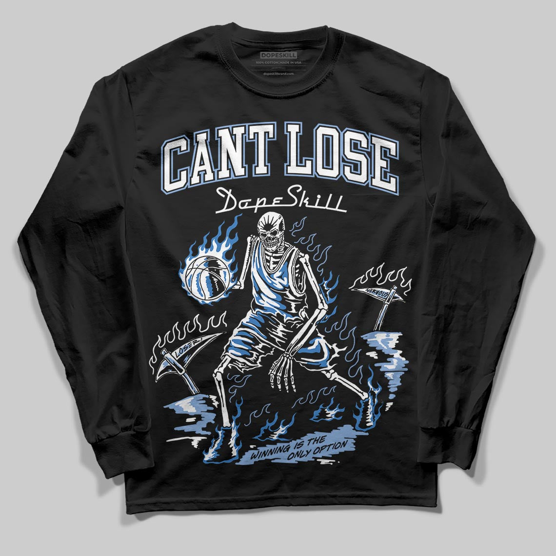 Jordan 4 WMNS 'Forget Me Not' DopeSkill Long Sleeve T-Shirt Cant Lose Graphic Streetwear - Black