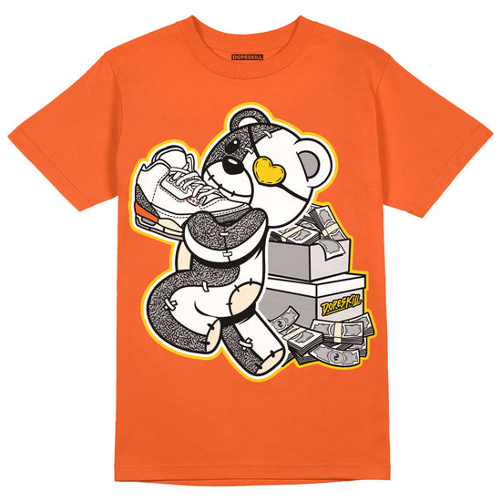 Jordan 3 Georgia Peach DopeSkill Orange T-shirt Bear Steals Sneaker Graphic Streetwear