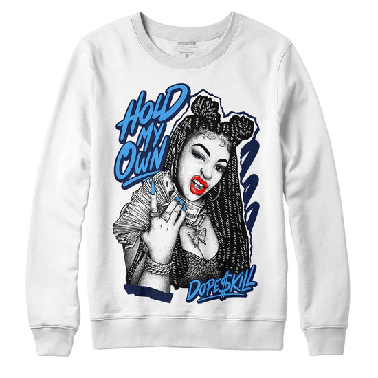 Jordan 3 "Midnight Navy" DopeSkill Sweatshirt New H.M.O Graphic Streetwear - WHite 