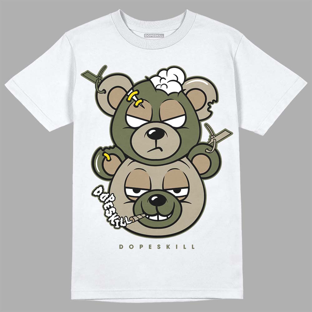 Air Max 90 Ballistic Neutral Olive DopeSkill T-Shirt New Double Bear Graphic Streetwear - White