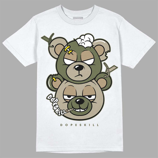 Air Max 90 Ballistic Neutral Olive DopeSkill T-Shirt New Double Bear Graphic Streetwear - White