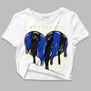 Jordan 14 “Laney” DopeSkill Women's Crop Top Slime Drip Heart Graphic Streetwear - White