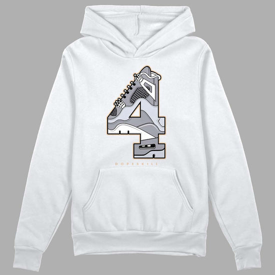 Jordan 4 Retro Frozen Moments DopeSkill Hoodie Sweatshirt No.4 Graphic Streetwear - White 