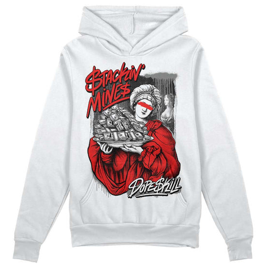 Grey Sneakers DopeSkill Hoodie Sweatshirt Stackin Mines Graphic Streetwear - White