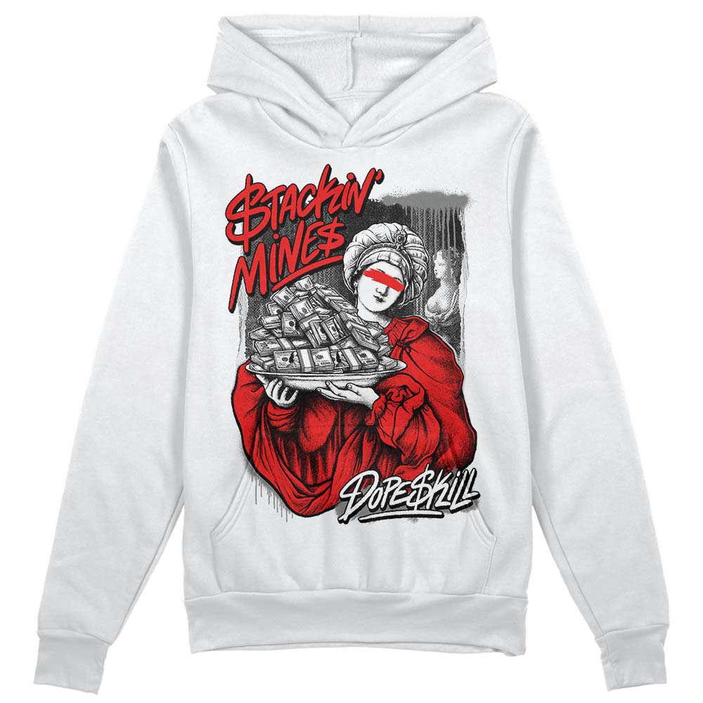 Grey Sneakers DopeSkill Hoodie Sweatshirt Stackin Mines Graphic Streetwear - White