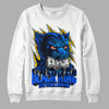 Royal Blue Sneakers DopeSkill Sweatshirt Black King Graphic Streetwear - White 