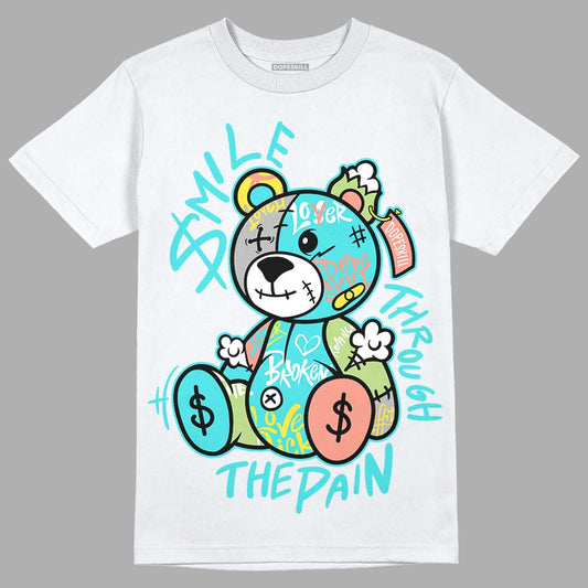 New Balance 9060 “Cyan Burst” DopeSkill T-Shirt Smile Through The Pain Graphic Streetwear - White