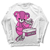 Jordan 4 GS “Hyper Violet” DopeSkill Long Sleeve T-Shirt Sneakerhead BEAR Graphic Streetwear - White