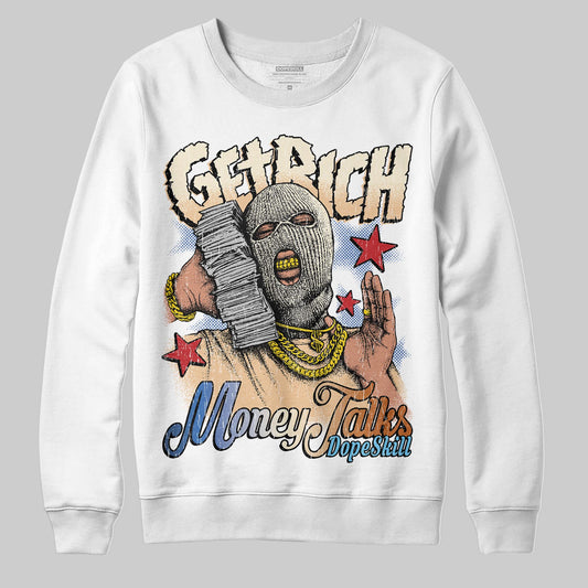 Jordan 17 Retro Low SP Infinite Archives DopeSkill Sweatshirt Get Rich Graphic Streetwear - White
