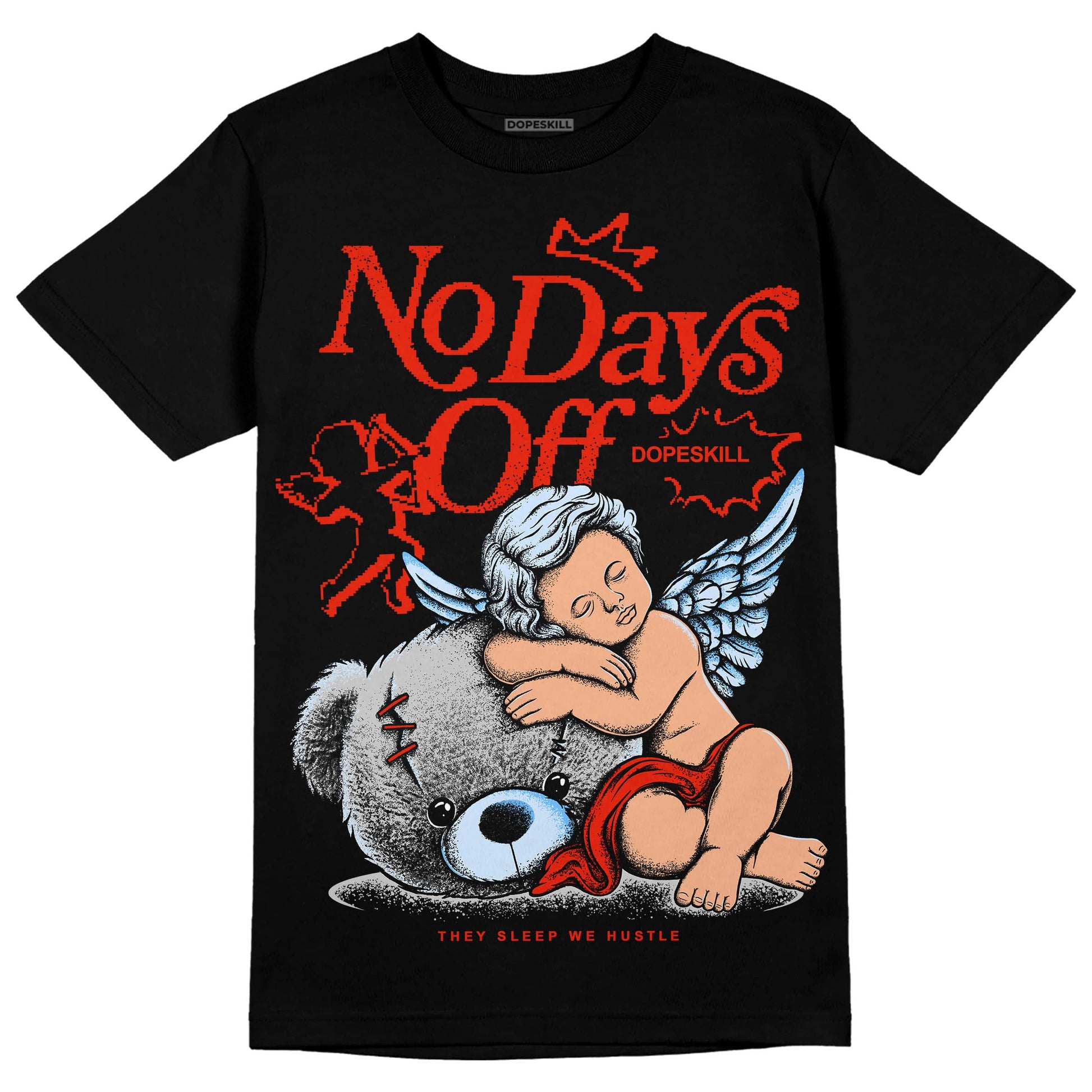 Jordan 6 Retro Toro Bravo DopeSkill T-Shirt New No Days Off Graphic Streetwear - Black