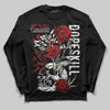 Jordan 1 Retro High OG Black Toe Reimagined DopeSkill Long Sleeve T-Shirt Side Hustle Graphic Streetwear - Black