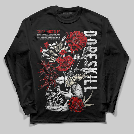 Jordan 1 Retro High OG Black Toe Reimagined DopeSkill Long Sleeve T-Shirt Side Hustle Graphic Streetwear - Black