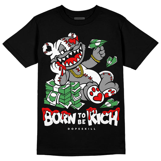 Dunk Low Panda White Black DopeSkill T-Shirt Born To Be Rich Graphic Streetwear - Black