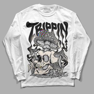 Jordan 3 “Off Noir” DopeSkill Long Sleeve T-Shirt Trippin Graphic Streetwear - White