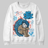 Jordan 4 Retro Military Blue DopeSkill Sweatshirt No Love Graphic Streetwear - White