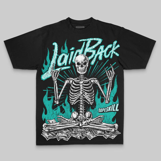 Aqua Oversize Print Laid Back DopeSkill Graphic Premium T-shirt Streetwear - Black