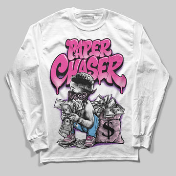 Pink Sneakers DopeSkill Long Sleeve T-Shirt Paper Chaser Boy Graphic Streetwear - White
