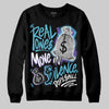Jordan 8 Retro 'Aqua' 2025 DopeSkill Sweatshirt Real Ones Move In Silence Graphic Streetwear - Black
