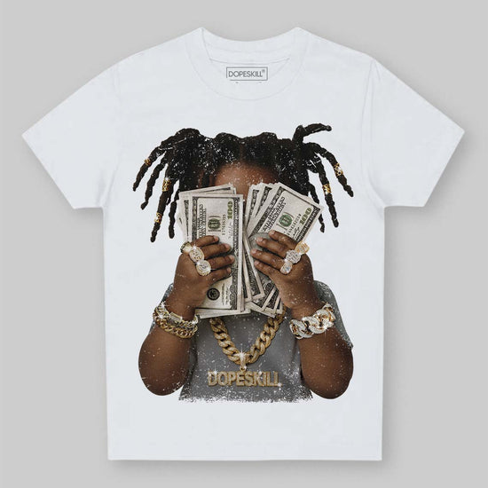 Grey Sneakers DopeSkill Toddler Kids T-shirt Rich Youth Graphic Streetwear  - White
