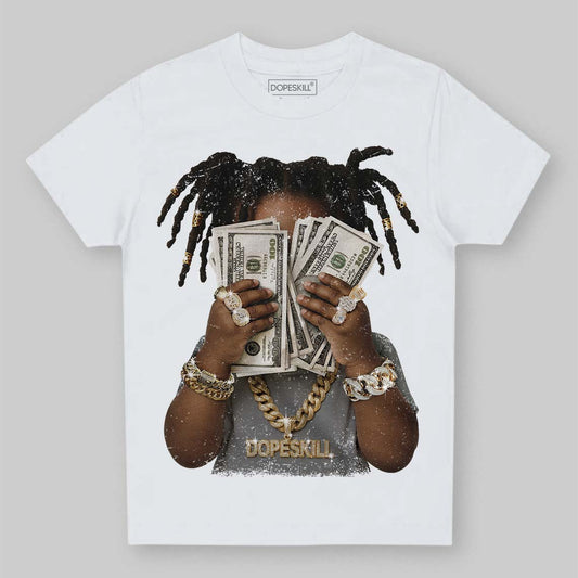 Grey Sneakers DopeSkill Toddler Kids T-shirt Rich Youth Graphic Streetwear  - White