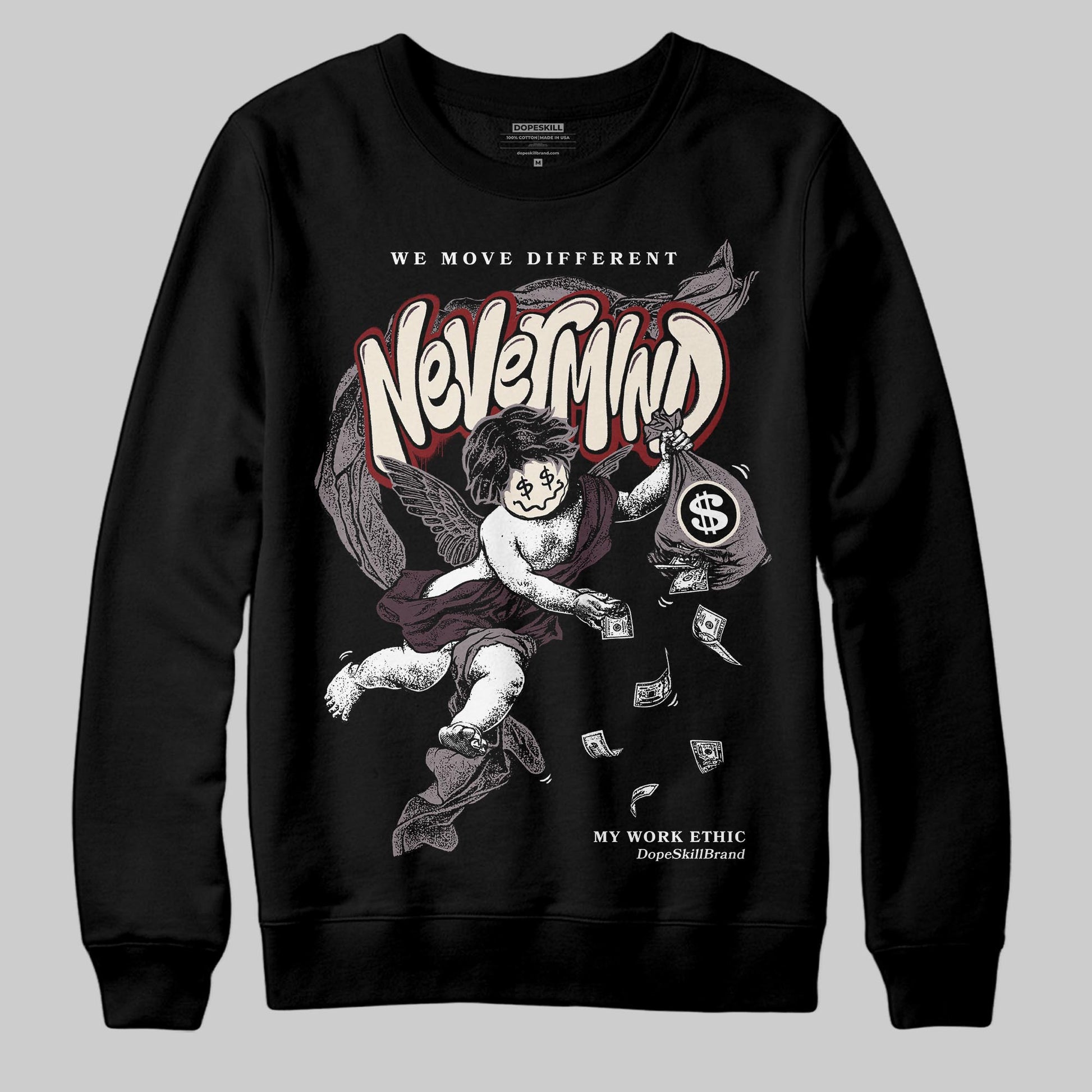 A Ma Maniére x Air Jordan 6 Retro “Smoky Mauve”⁠ DopeSkill Sweatshirt Nevermind Graphic Streetwear - black