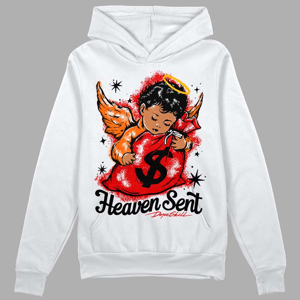 Jordan 1 Retro High OG "Satin Bred" DopeSkill Hoodie Sweatshirt Heaven Sent Graphic Streetwear - White