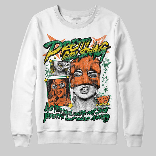 Green Sneakers DopeSkill Sweatshirt Pretty Girl Swag Graphic Streetwear - White 