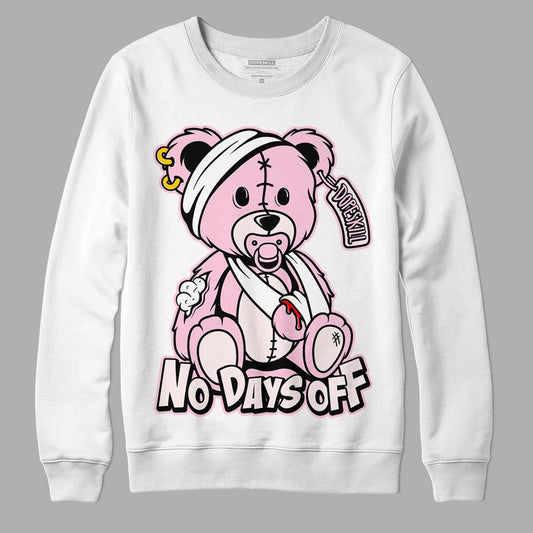 Dunk Low LX Pink Foam DopeSkill Sweatshirt Hurt Bear Graphic Streetwear - White