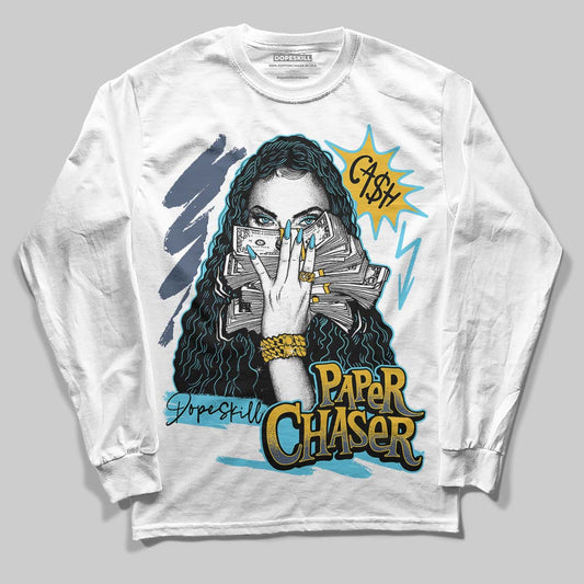 Jordan 11 Retro Gamma Blue (2025) DopeSkill Long Sleeve T-Shirt NPC Graphic Streetwear - White