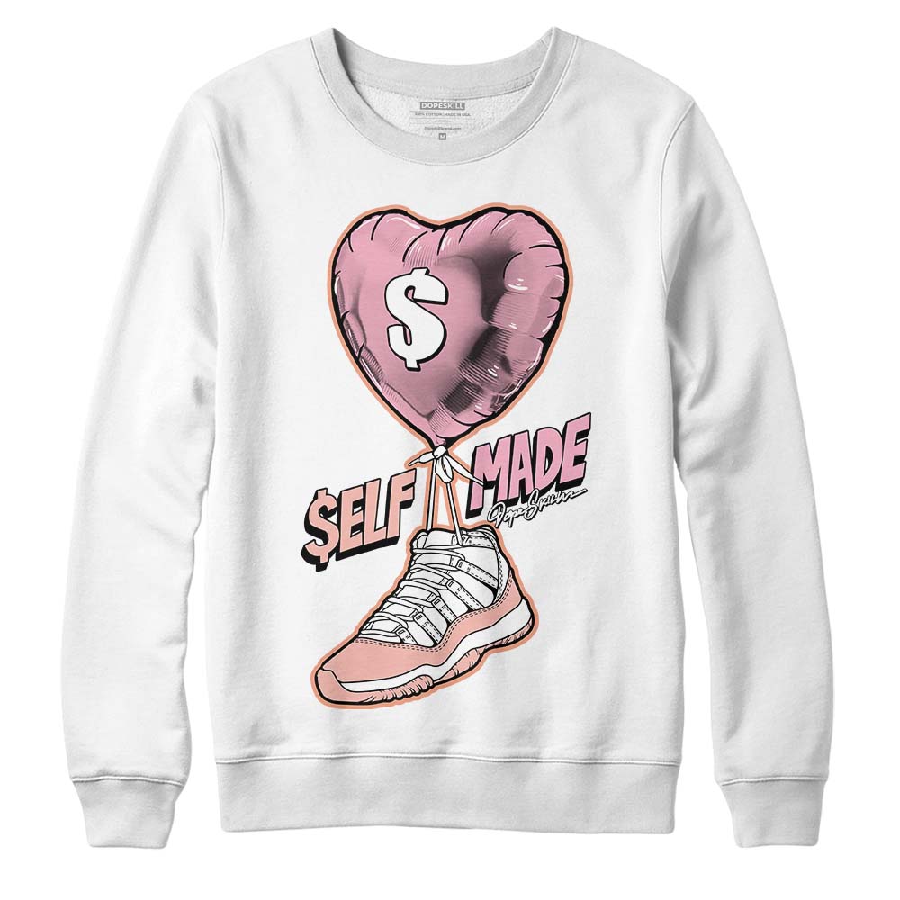 Jordan 11 Low “Legend Pink” DopeSkill Sweatshirt Self Made Graphic Streetwear - White