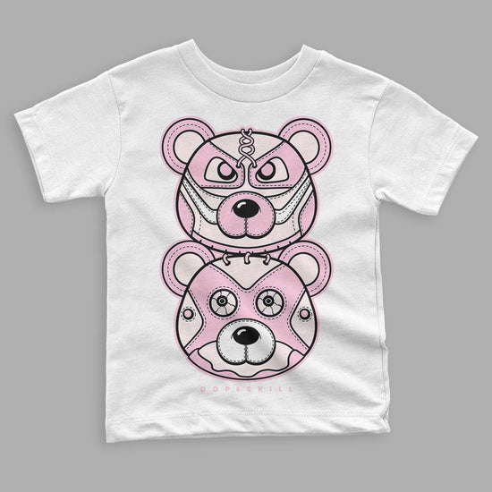 Dunk Low LX Pink Foam DopeSkill Toddler Kids T-shirt Leather Bear Graphic Streetwear - White 