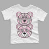 Dunk Low LX Pink Foam DopeSkill Toddler Kids T-shirt Leather Bear Graphic Streetwear - White 