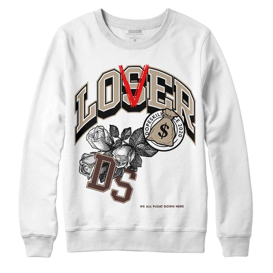 Jordan 1 High OG “Latte” DopeSkill Sweatshirt Loser Lover Graphic Streetwear - White