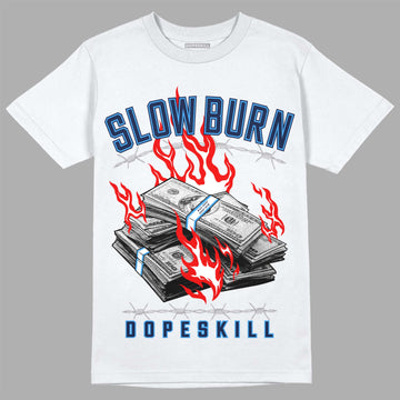 Jordan 3 "Midnight Navy" DopeSkill T-Shirt Slow Burn Graphic Streetwear - White 