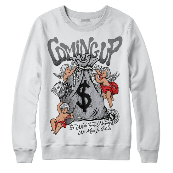 Grey Sneakers DopeSkill Sweatshirt Money Bag Coming Up Graphic Streetwear - White 