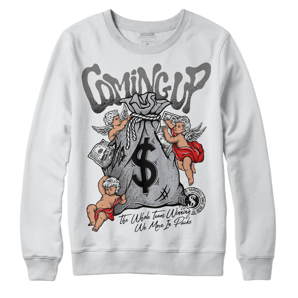 Grey Sneakers DopeSkill Sweatshirt Money Bag Coming Up Graphic Streetwear - White 