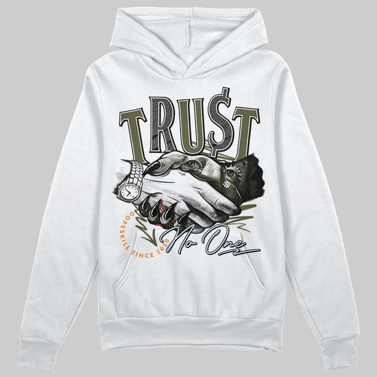 Jordan 5 "Olive" DopeSkill Hoodie Sweatshirt Trust No One Graphic Streetwear - White 